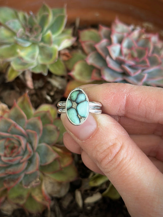 Desert Bloom Variscite Ring in size 6.75