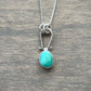 Fox Turquoise Hinge Pendant in Green no. 2