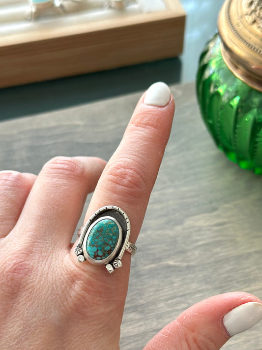 Sierra Bella Turquoise Arch Ring in size 8.25
