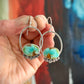 Sonoran Turquoise Oval Hoop Earrings in Blue