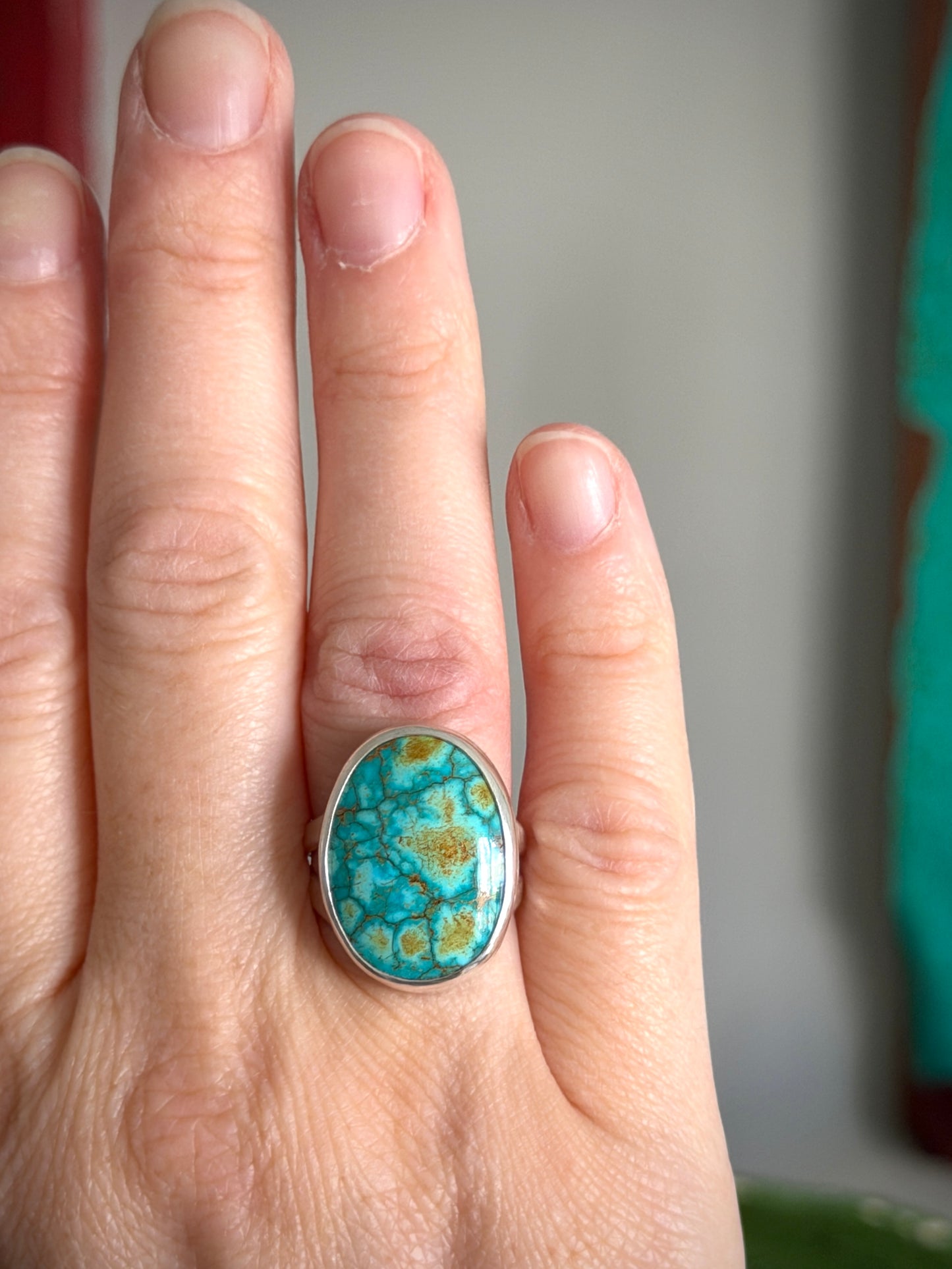 Turquoise Mountain Turquoise Ring in size 7.5