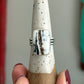 White Buffalo Rectangle Ring size 9