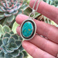 Teal Kingman Gold Turquoise Shadowbox Pendant
