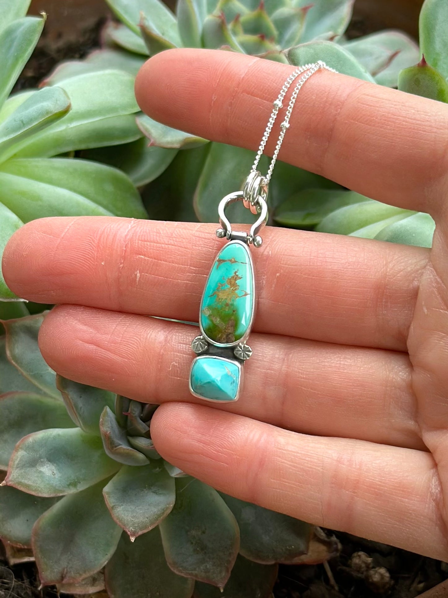 Royston Turquoise Small Totem Pendant