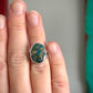Morenci 2 Turquoise Ring with Pyrite size 4.75