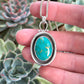 Teal Kingman Gold Turquoise Shadowbox Pendant