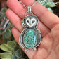 C+T Variscite + Laura Mears Owl Face Pendant