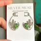 Emerald Valley Turquoise Cactus Hoop Stud Earrings