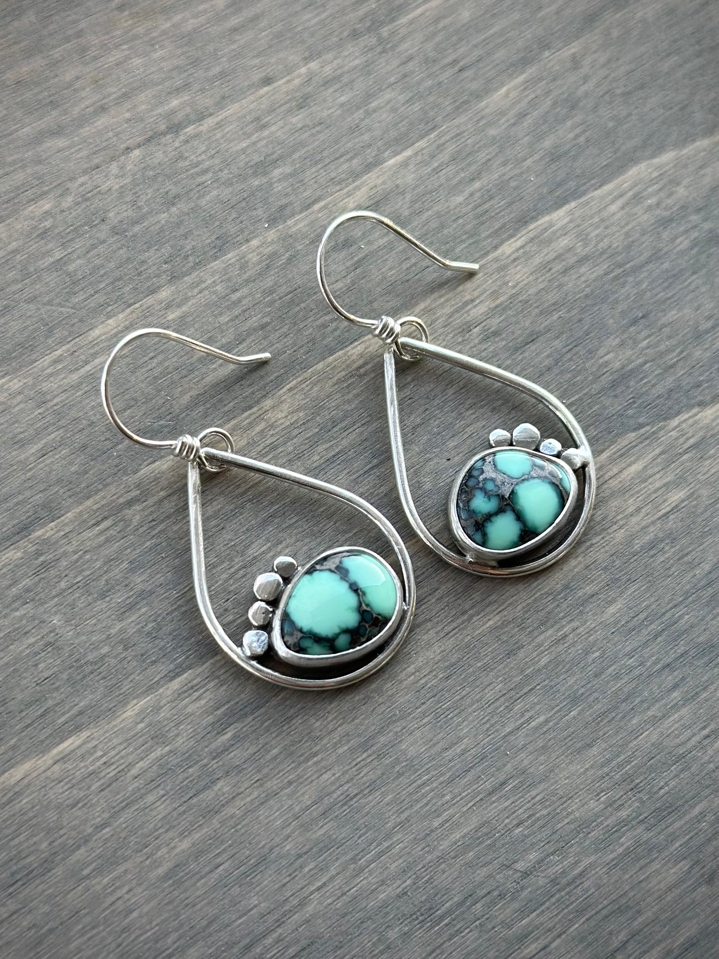 Calypso Variscite Teardrop Hoop Earrings