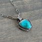 Fox Turquoise Art Deco Pendant in Blue v3