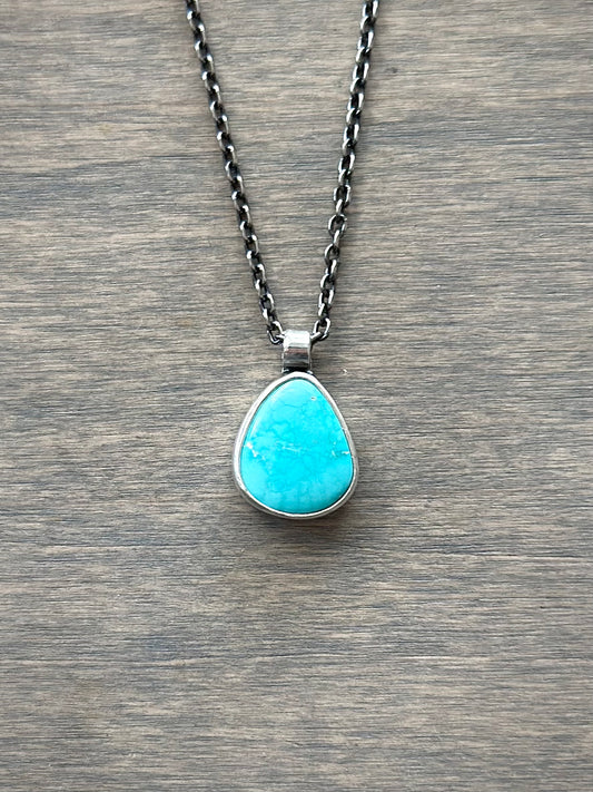 Fox Turquoise Pendant in Blue no. 4