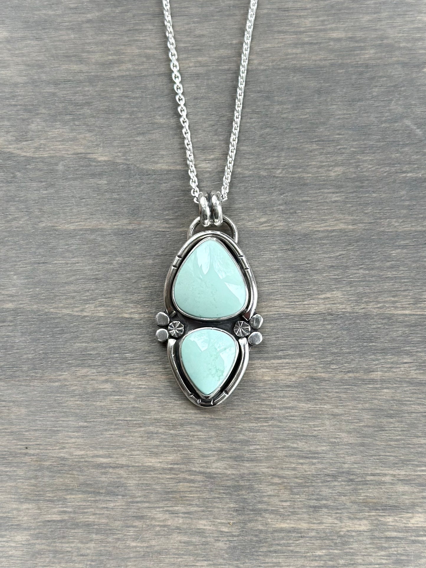 Desert Bloom Variscite Color Totem Pendant Small