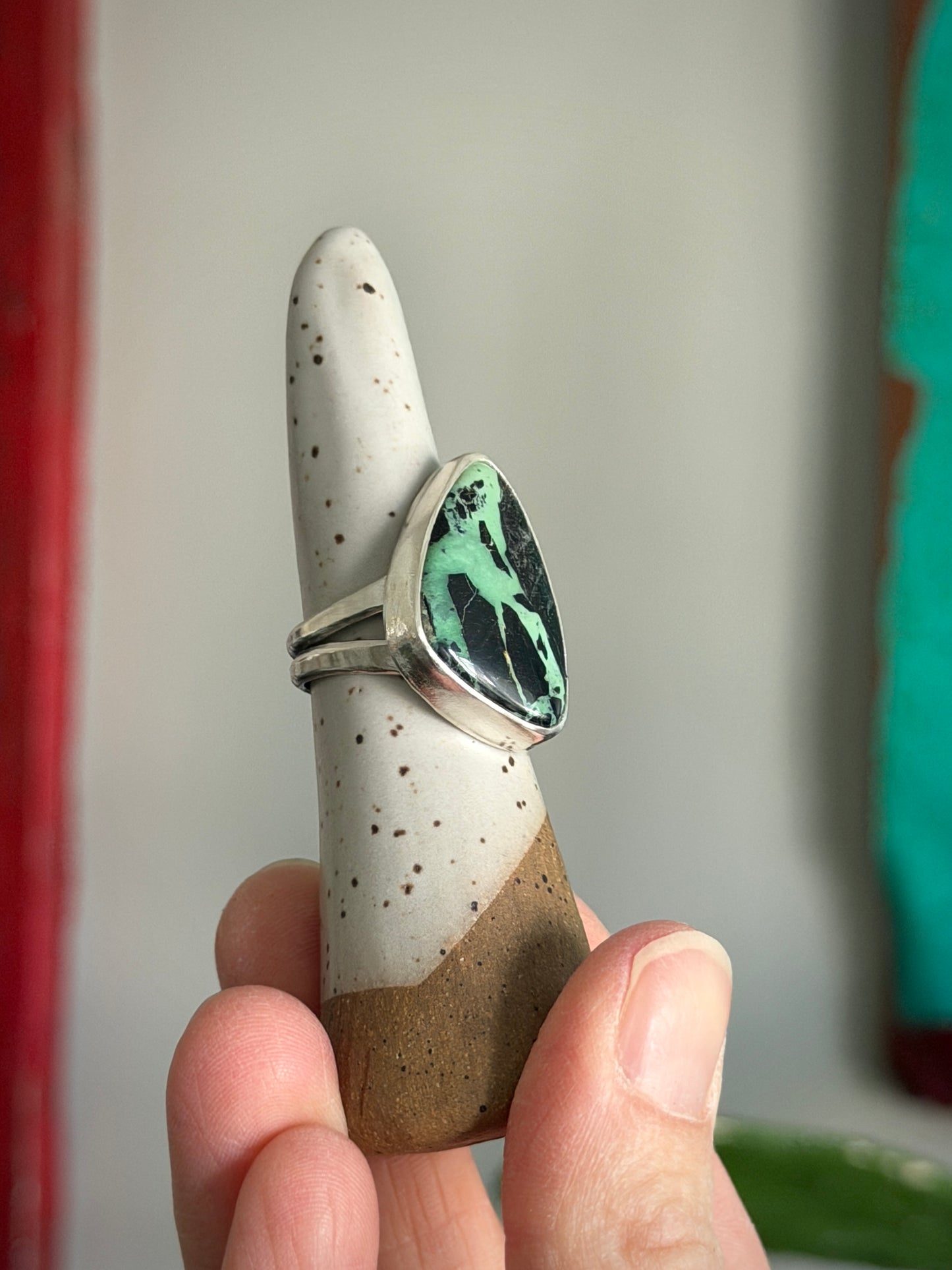 San Pedro Variscite Ring in size 7.25