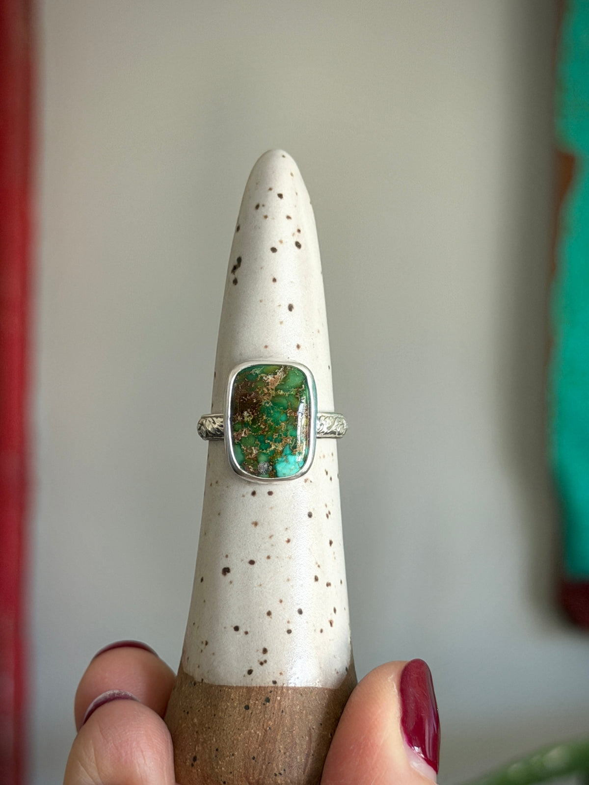Patagonia Turquoise Ring Fleur Band size 6.75