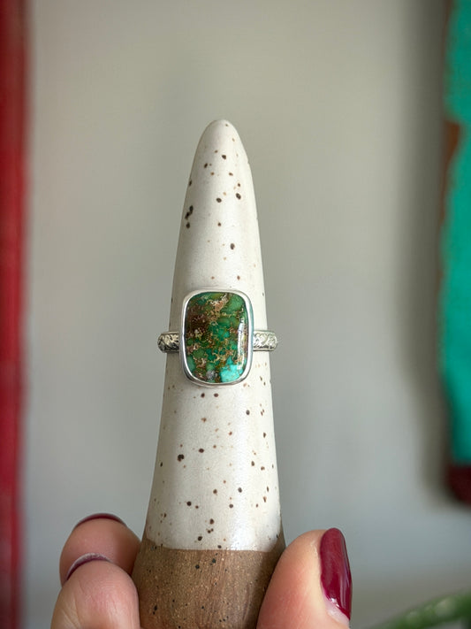 Patagonia Turquoise Ring Fleur Band size 6.75