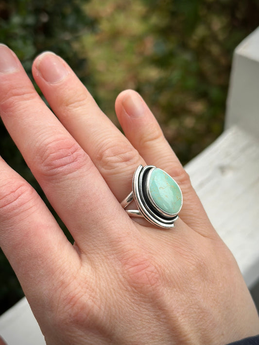 Royston Turquoise Art Deco Ring in size 7
