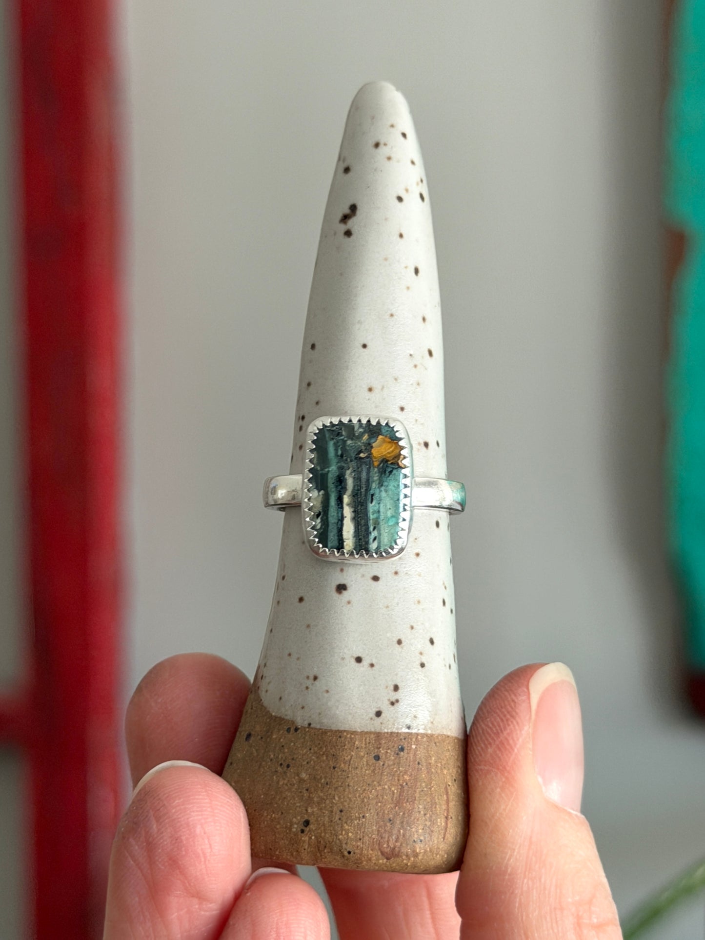 Mystic Sage Variscite Ring size 8.5