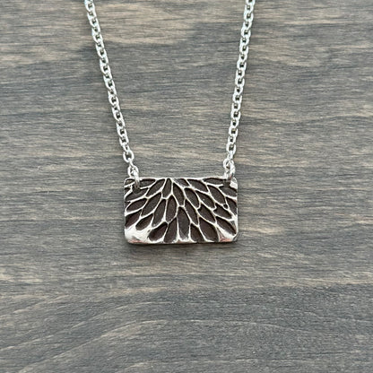 Speckled Bar Necklace in Fine Silver Horizontal v1