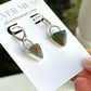 Rising Phoenix Turquoise Trillion Leverback Earrings