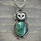 C+T Variscite + Laura Mears Owl Face Pendant