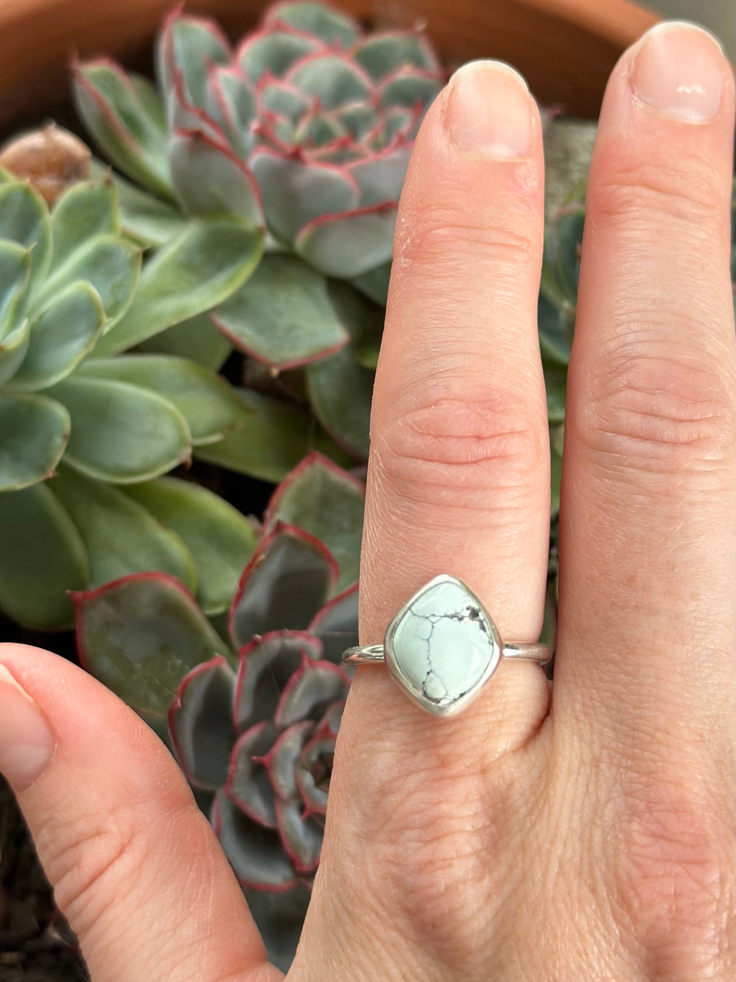 Emerald Basin Variscite Ring in size 8.5