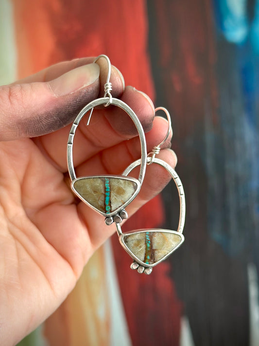 Royston Ribbon Oval Hoop Earrings v3