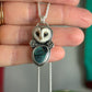 Laura Mears Owl Pendant with Blueboy Variscite + Succulents