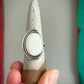 White Buffalo Art Deco Ring size 9.5