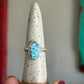 Golden Hills Turquoise Fleur Ring size 7.75