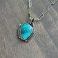 Fox Turquoise Art Deco Pendant in Blue v3