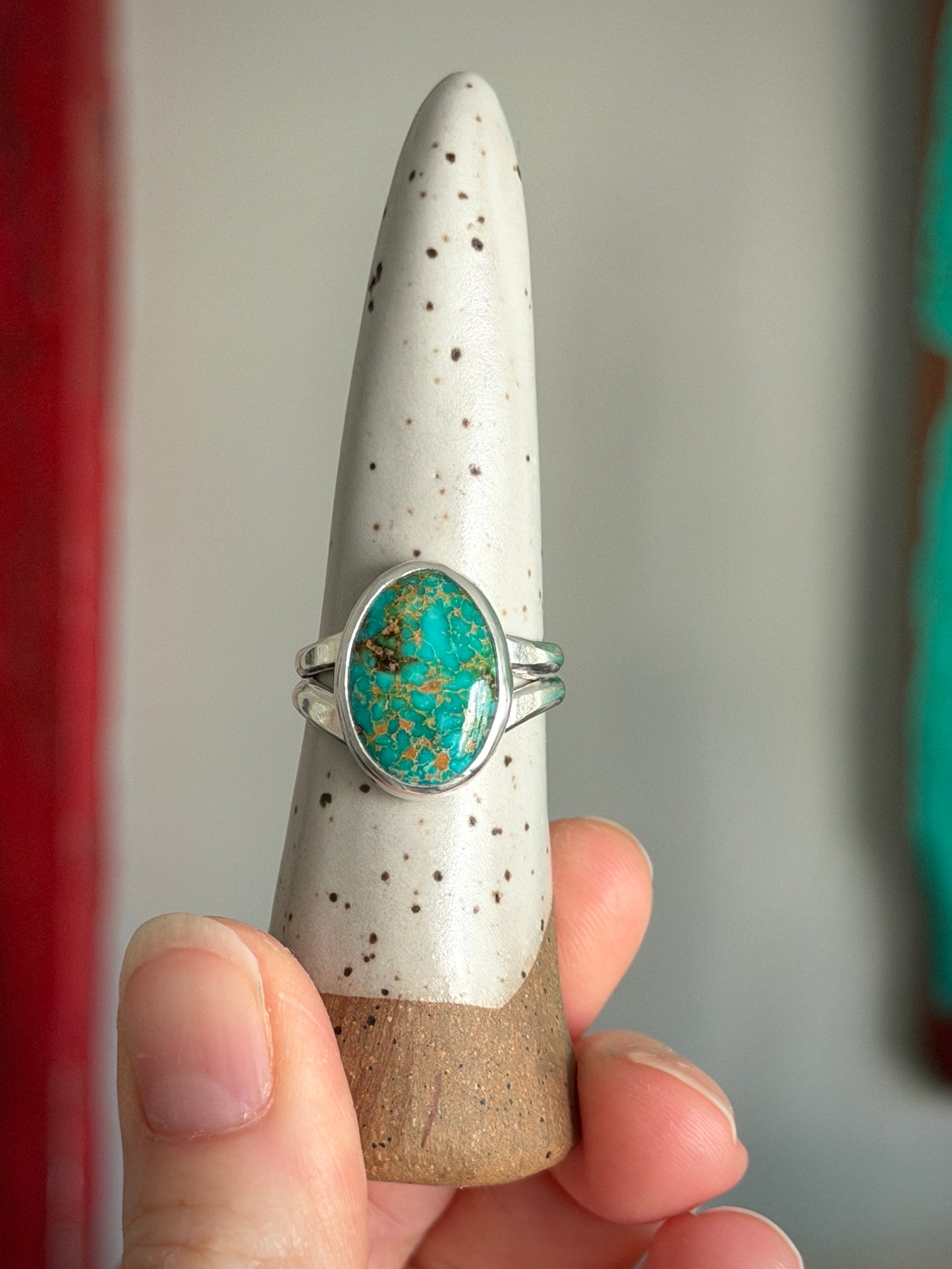 Patagonia Turquoise Ring in green-blue size 8.75