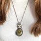 Desert Bloom Variscite Laura Mears Owl Pendant Necklace