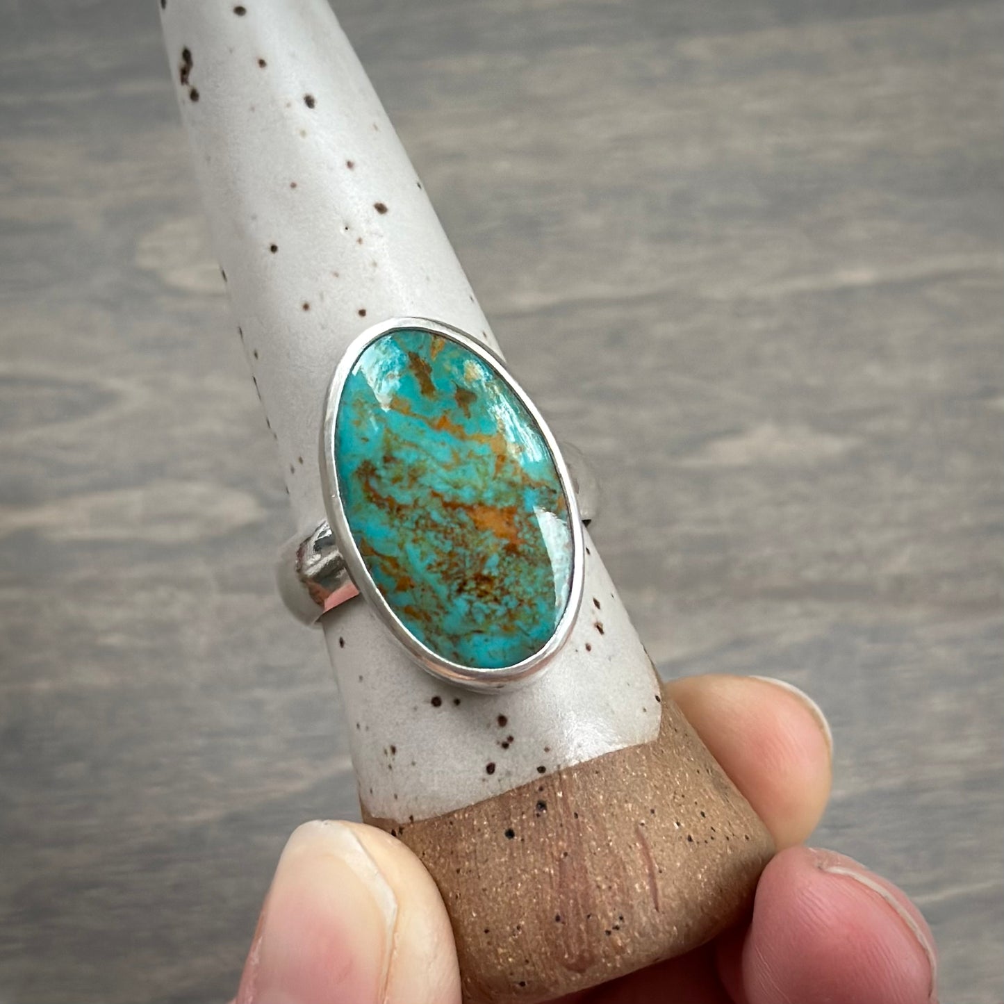 Rising Phoenix Turquoise Ring in size 10-3/4