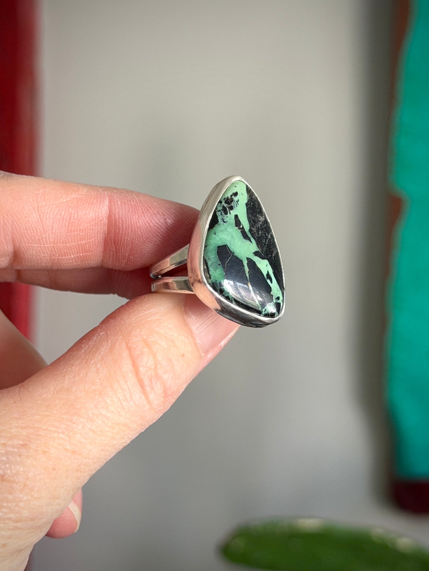 San Pedro Variscite Ring in size 7.25