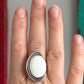 White Buffalo Art Deco Ring size 9.5