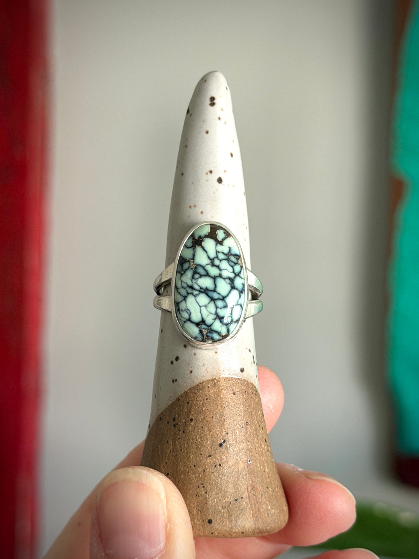 Poseidon Variscite Ring in size 7.75