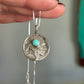 Indian Head Buffalo Nickel Fox Turquoise Necklace 1923