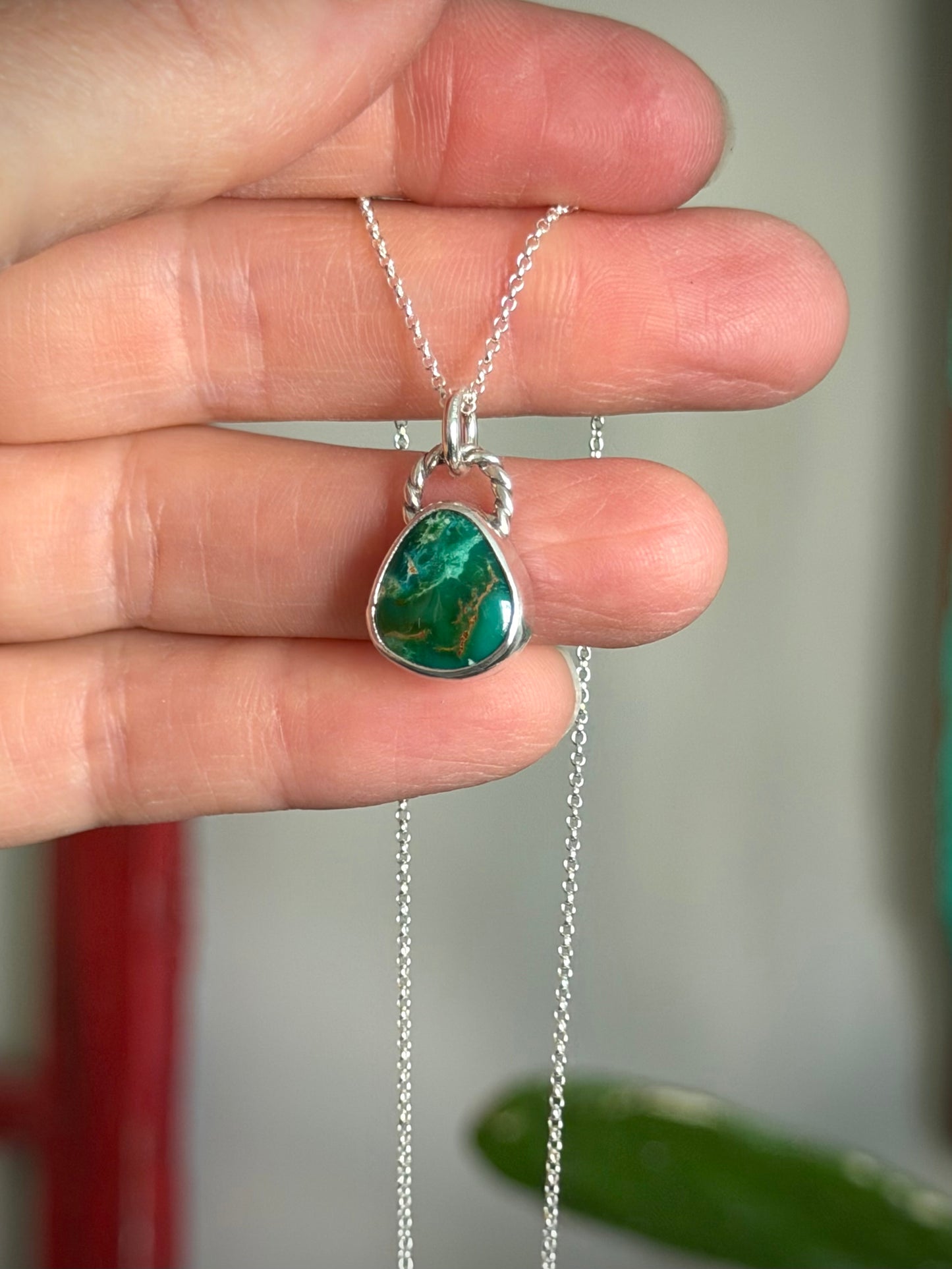 High grade Royston Turquoise Little Necklace in Teal-Green