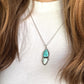 Fox Turquoise + Emerald Basin Variscite Wishbone Pendant