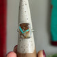 Royston Ribbon Turquoise Ring Fleur Band size 8.25