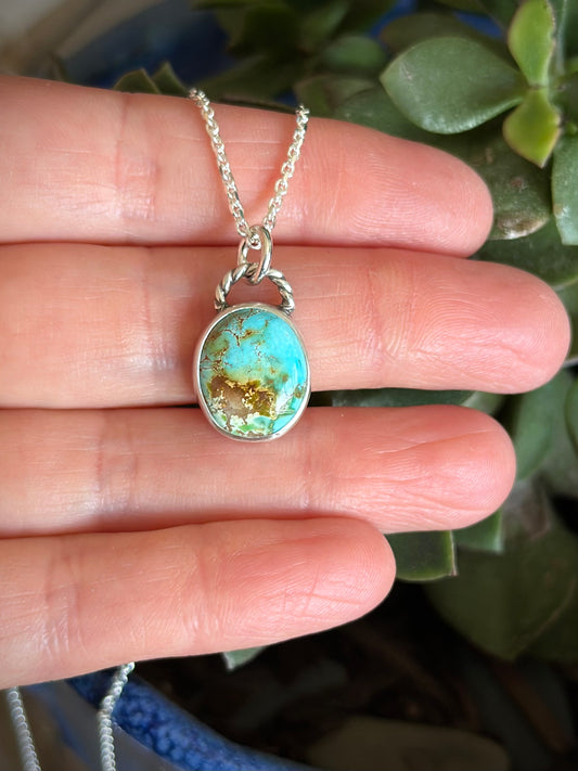 Thunderbird Turquoise Oval Pendant