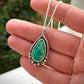 Emerald Valley Turquoise Wishbone Pendant