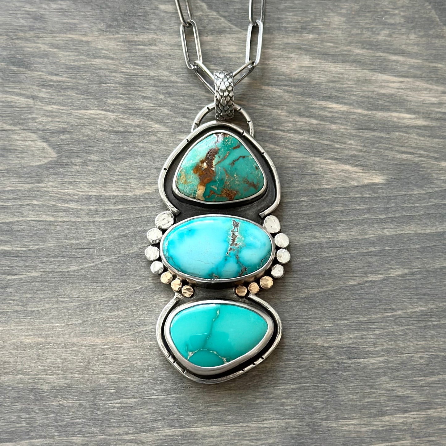 Color Totem Turquoise Pendant Royston Blue Moon + Fox Turquoise