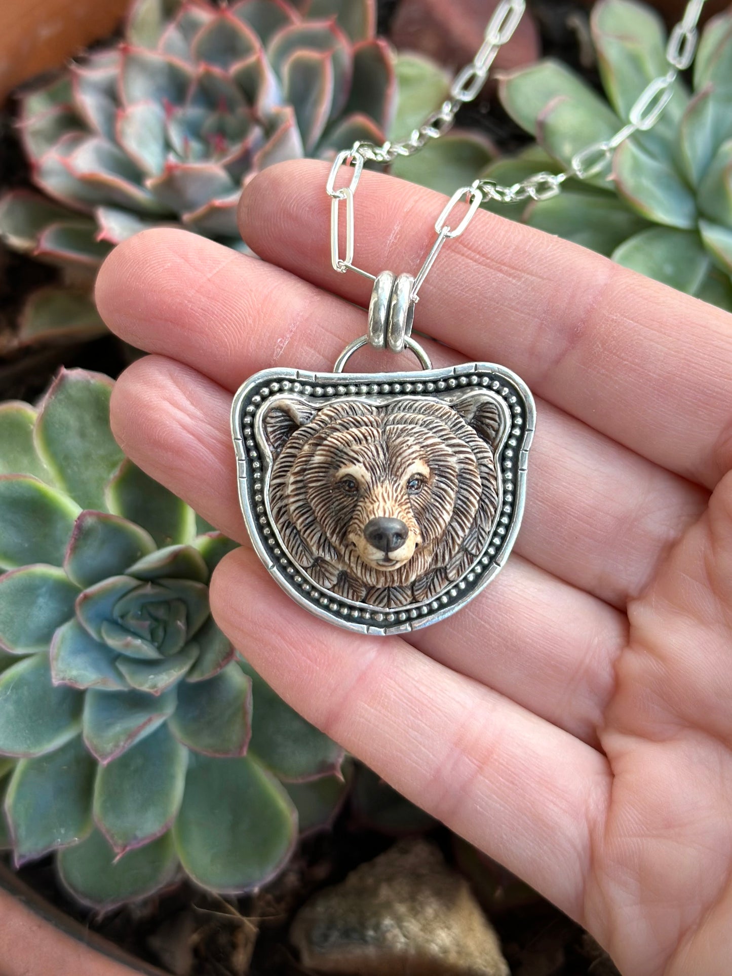 Laura Mears Bear Face Pendant