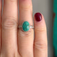 Emerald Valley Turquoise Ring Fleur Band size 6.5