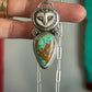 Laura Mears Sleeping Owl Pendant with Thunderbird Turquoise