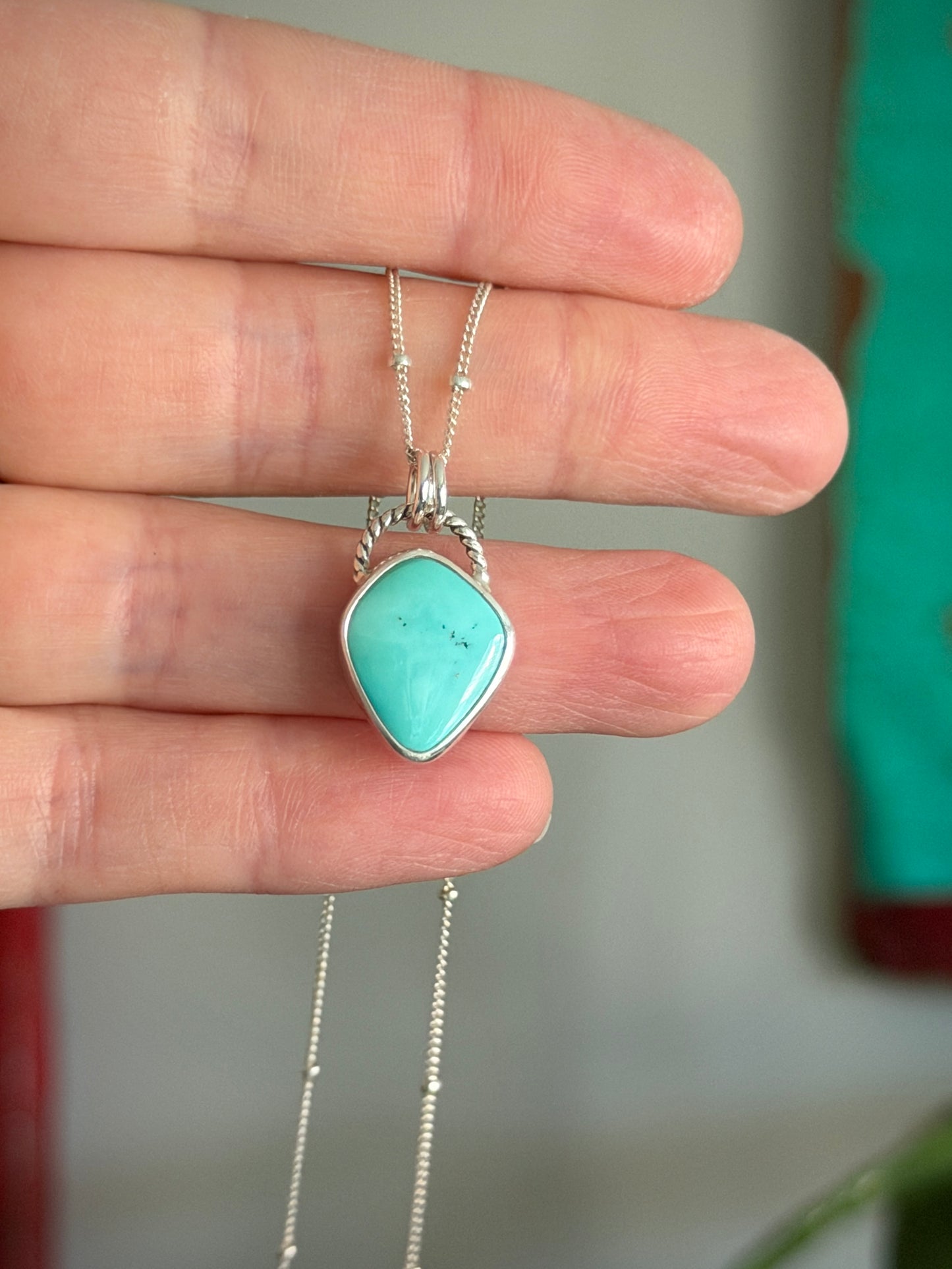 Royston Turquoise Kite Pendant Pale Blue