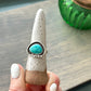 White Water Turquoise Jellyfish Ring in size 9.75