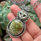 Desert Bloom Variscite Laura Mears Owl Pendant Necklace