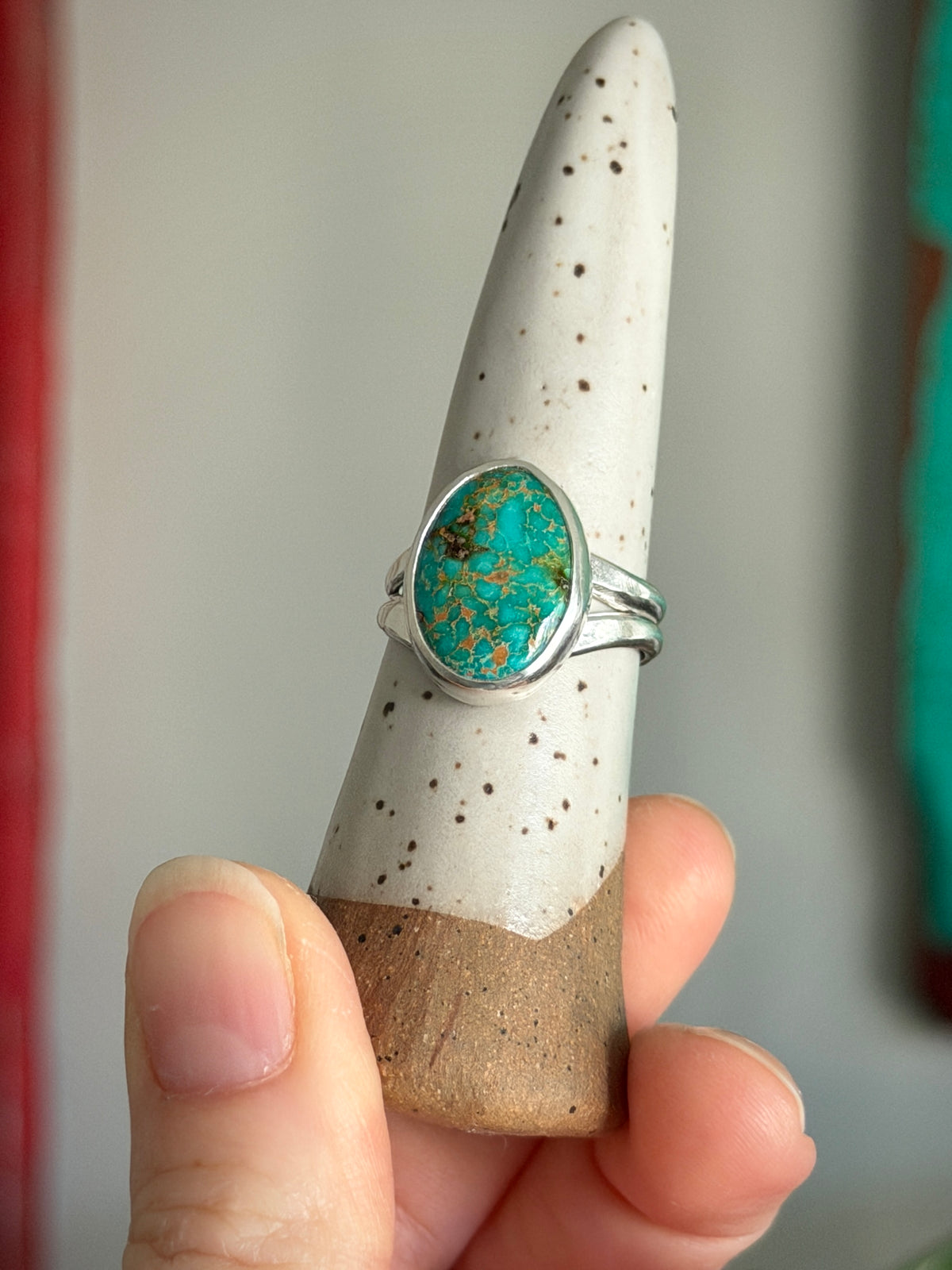 Patagonia Turquoise Ring in green-blue size 8.75